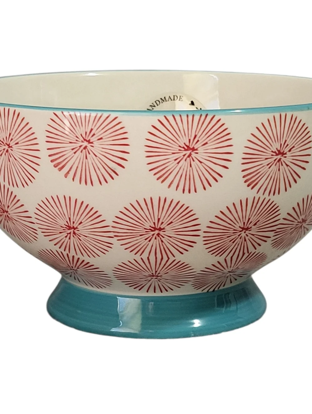 The Pioneer Woman Flea Market Happiness Footed Bowl Soup Cereal Farmhouse NEW